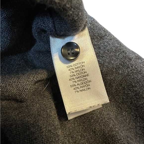 Kenneth Cole Reaction Cardigan/Sweater With Ruffled Neckline Size Large Gray - Picture 3 of 13